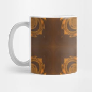 Psychedelic Kaleidoscope Square Yellow Orange and Purple Mug